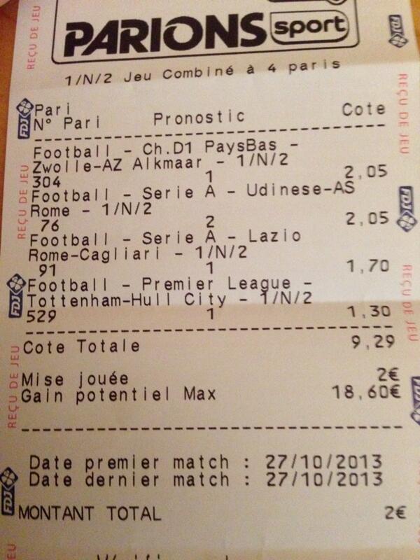 MultiplexPronos's tweet image. Voila le ticket comme promis ! #fdj #pronos #teamparieur #RT