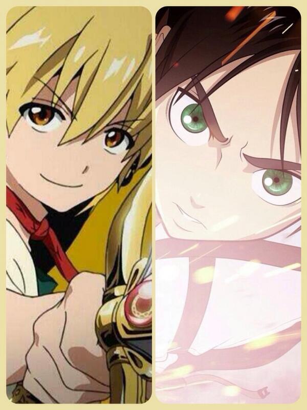 進撃の巨人bot 皆さんはどっちの 梶さんが好きですか ｒｔかふぁぼして答えてみてね エレン ｒｔ アリババ お気に入り どっちも ｒｔ お気に入り Http T Co Mzb9fequom Magi Twitter
