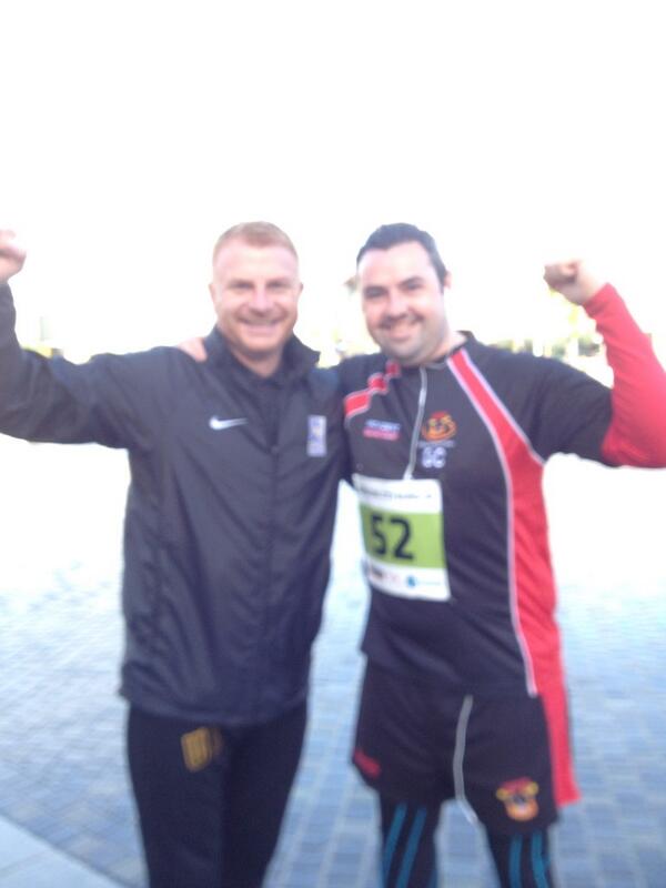 Me and good friend <a href="/waynejacobs22/">Wayne Jacobs</a> at <a href="/BradfordRun/">Bradford City Run</a> today! <a href="/OfficialBullsRL/">Bradford Bulls</a> and <a href="/officialbantams/">Bradford City AFC</a> working together