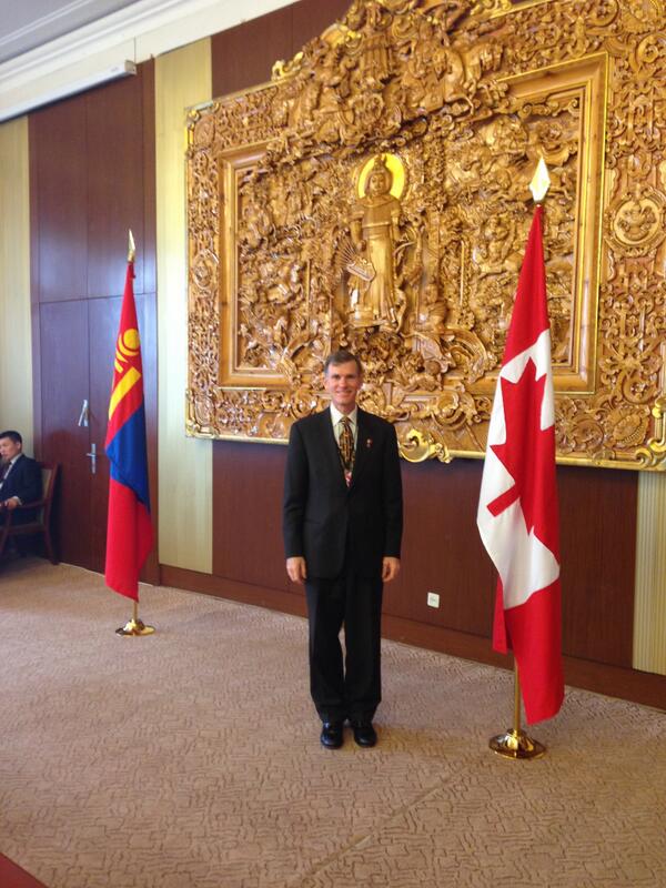 ClevrU's tweet photo. @clevrU attends extended meeting for @GGDavidJohnston and delegation with President of Mongolia. http://t.co/zlZmYpKXfC