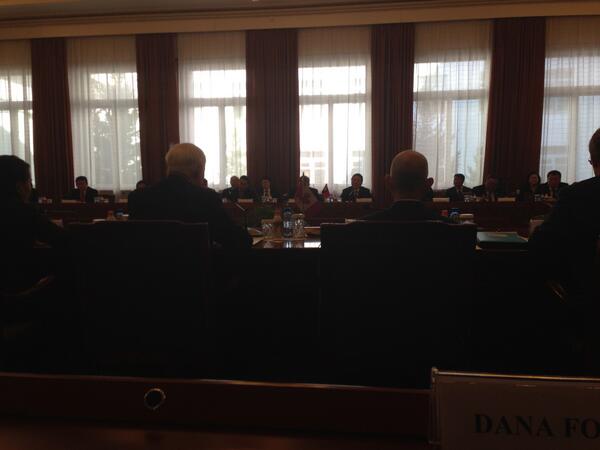 ClevrU's tweet photo. President Mongolia and @ggDavidJohnston expand discussion with Mongolian Ministers and Canadian delegates. http://t.co/PBWTlOCGw0