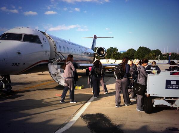 FAUVolleyball's tweet photo. Finally at Charlotte and now boarding our last flight to Greenville! #PrivateJet #FAUVB #LongNight... http://t.co/V5kbOxBqwr