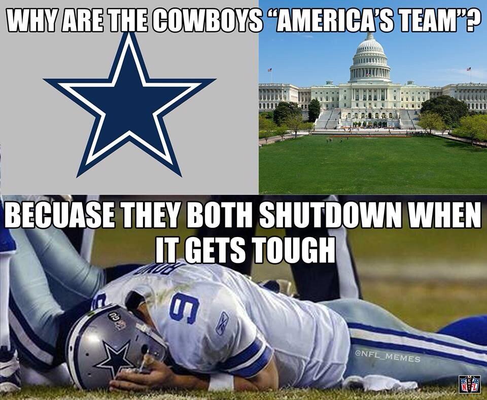 NFL Memes on Twitter: "Cowboys CHOKE again! Lose 31-30 to ...