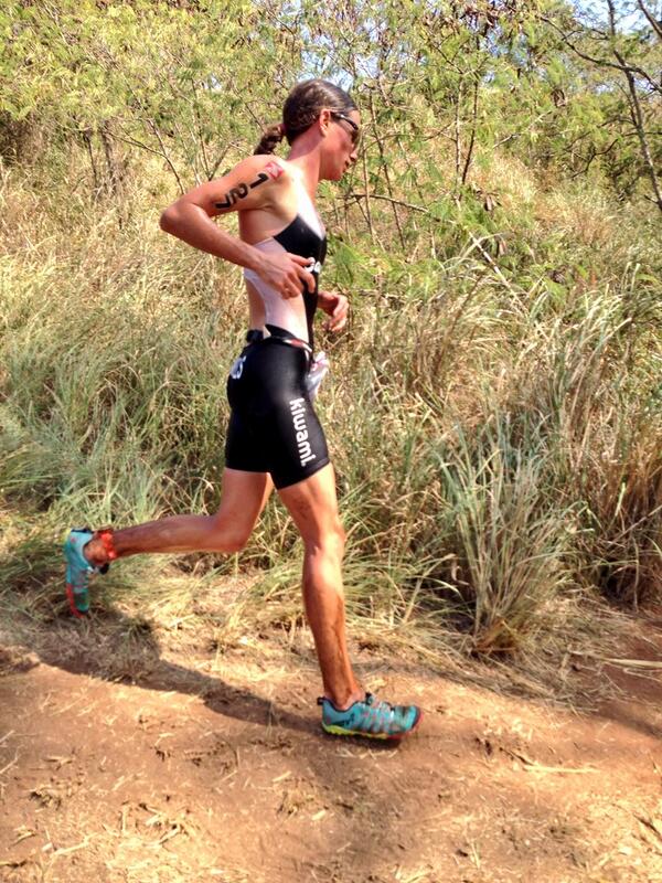 JuliaPolloreno's tweet photo. Women's leader Nicky Samuels in first mile of the run #xterramaui http://t.co/tD7OQeJdDI