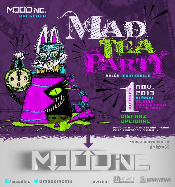 MoodIncMx's tweet photo. Rifaremos 3 covers dobles para la Mad Tea Party (01/Nov - Casino Montebello Torreón) entre los que le de RT! http://t.co/F5fO3GAOMH