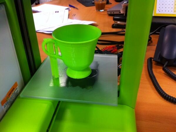 Ook koffiekopjes printen met de Cube. Leuke #3dprint op de maandagmorgen.