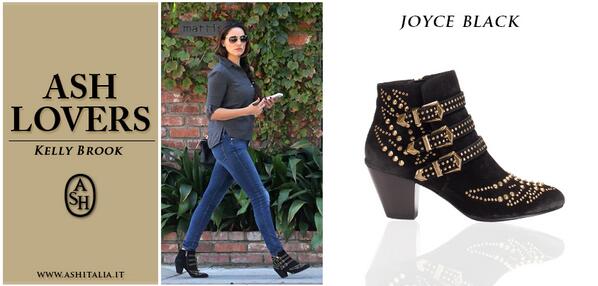 Ash_Italia's tweet photo. La modella e attrice @IAMKELLYBROOK si concede una passeggiata indossando gli #ankleboots con borchie di #Ash “Joyce" http://t.co/j0Ot0fzo7c