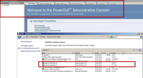 jensgc's tweet image. Hey @PowerGUIorg - why do a fresh install of #PowerGUI end with this result? #nomenus #twoversions