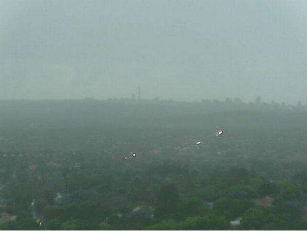 Roads are wet in #Johannesburg. Here's a pic looking across the city. Drive with care!  #rain