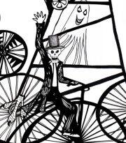 HALLOWEEN window in place <a href="/BarbourneBikes/">Barbourne Bicycles</a>