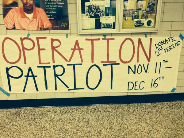 Please support Operation Patriot!