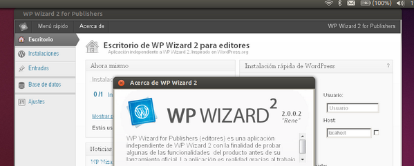WPWizardApp's tweet photo. WP Wizard 2 for Publishers 2.0.0.2 ("Rene") en Ubuntu http://t.co/rcUZJQ5EzV