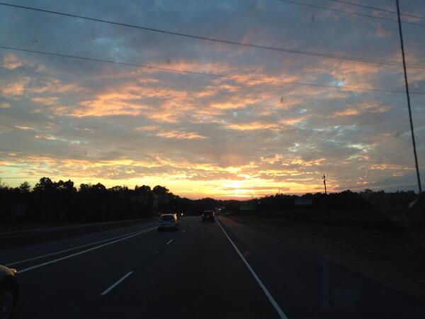 CarterCoyle's tweet image. Beautiful sunset on our drive back to the station in High Point! @chris8video