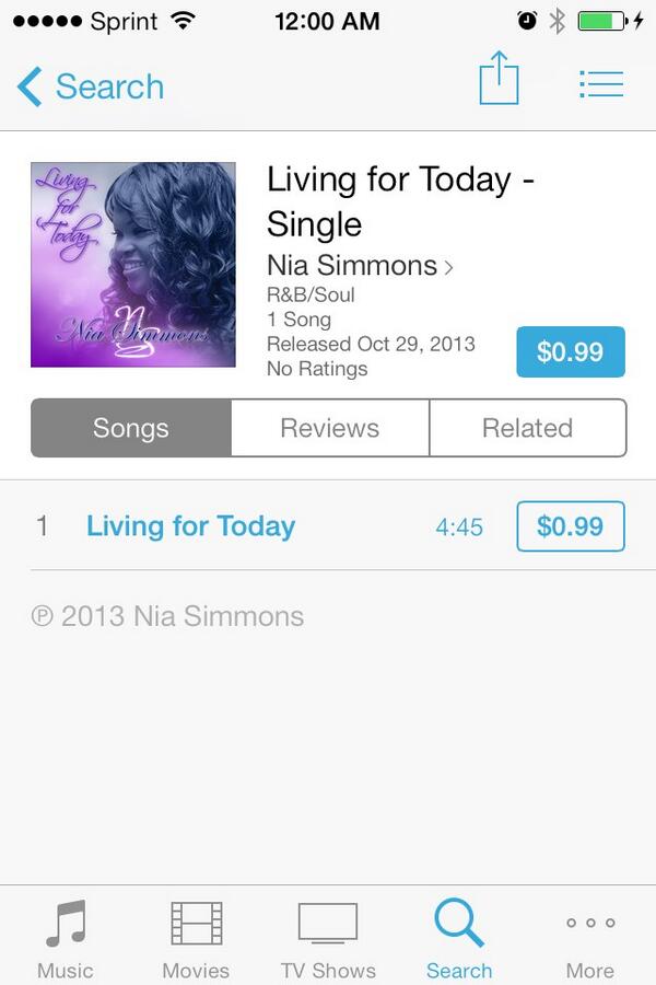 HERE IT IS!!!  My single's on iTunes!!!  Also available on CDBaby, Amazon, Google Play and GreatIndieMusic!