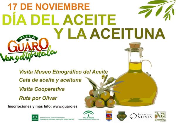 Ayto_Guaro's tweet photo. DÍA DEL ACEITE Y LA ACEITUNA DE GUARO! Domingo 17 de noviembre a las10.00h. No te lo pierdas!! http://t.co/s84WP8oieA http://t.co/co4n7ClsZG