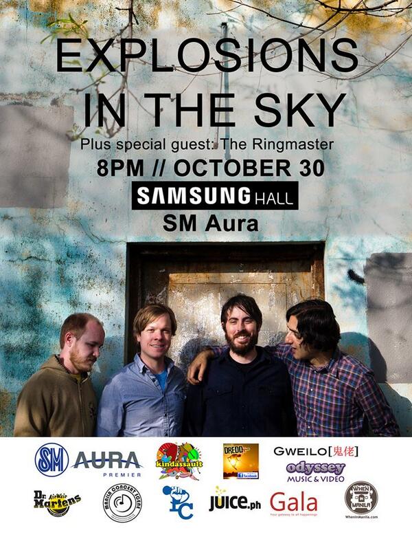 Catch EXPLOSIONS IN THE SKY live in Manila tom at <a href="/SMAuraPremier/">SM Aura Premier</a> Samsung Hall! Tickets still available <a href="/kindassault/">kindassault</a>