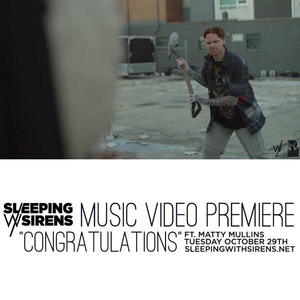 Look out Today for @mattymullins featured in the NEW <a href="/SWStheband/">Sleeping With Sirens</a> Music Video "Congratulations"!