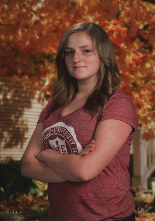 Proud of my daughter, Emily, grade 11