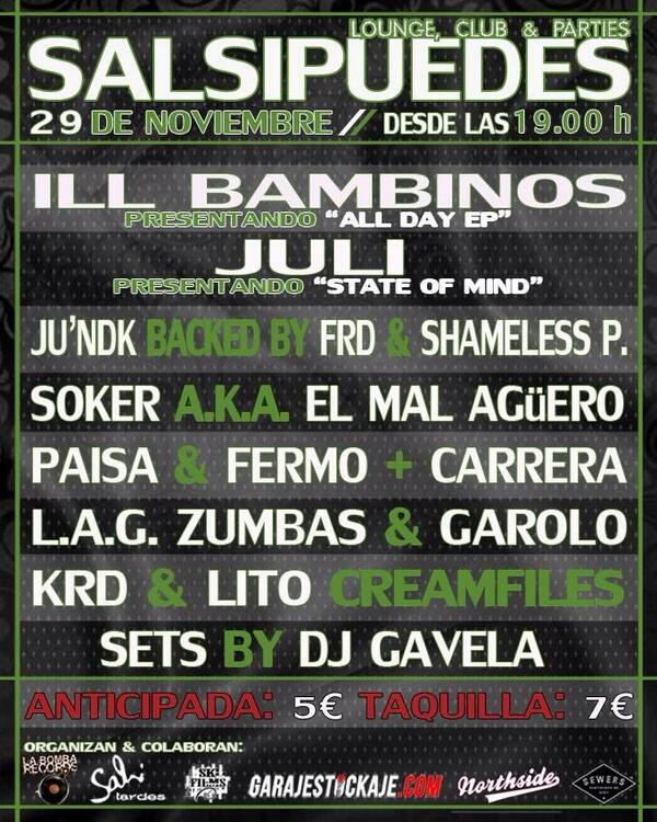 Bromuropuro's tweet photo. Nos vemos el 29 de noviembre #salsipuedes http://t.co/Iq9kBpthjn