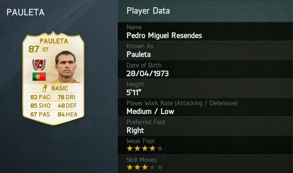 easportsfcfr's tweet photo. Pauleta dans #FUT14 ? Ce sont les supporters du @PSG_inside qui vont être heureux ! - http://t.co/2TOlRKL1zx