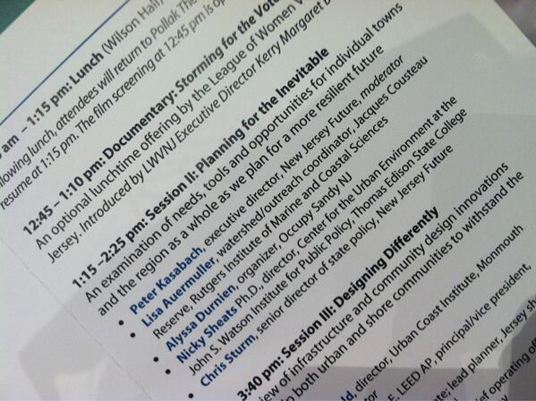 OccupySandyNJ's tweet image. #Sandy One Year Later: #OSNJ organizer Alyssa presenting later during Session 2-join the conversation at #PostSandy
