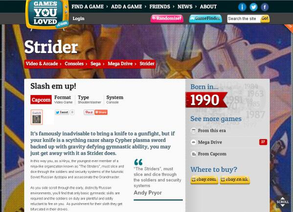 gamesyouloved's tweet photo. #Strider #review on the #megadrive just posted! http://t.co/eHbHMr3xeR #sega #classic #slashemup #retrounite http://t.co/iARr0oroPv