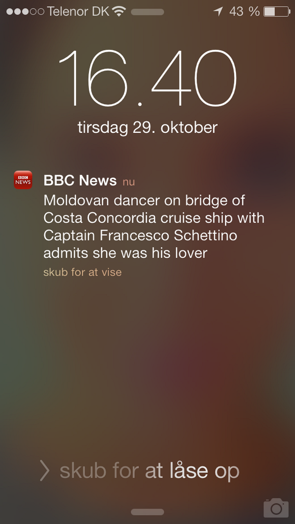 En af den slags breaking news, der går over i historien…