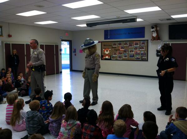 Thank you to Officer Green, Officer Rynolds, and Chipper for our Halloween safety assembly!