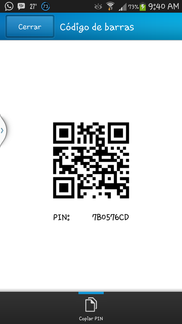Mi pin de Blackberry en mi Samsung S4, haber que tal!!