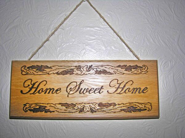 started making a range of solid oak wall hangings that can be made to any design or personalised