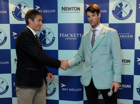 KnowingRowing's tweet image. Cambridge has officially challenged Oxford to race in the 2014 Boat Race. The @OubcPresident accepted the challenge!