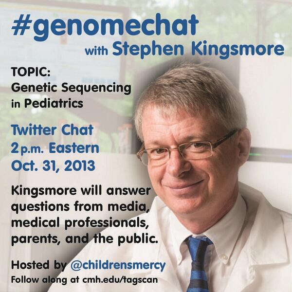 ChildrensMercy's tweet photo. How can kids w/ unusual symptoms benefit from genetic testing? Ask Dr. Kingsmore during #genomechat Thur. #ASHG2013 http://t.co/LflIgxAAGW