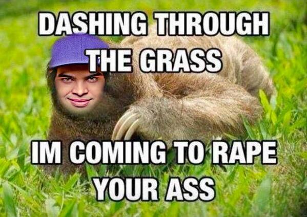 brevybs's tweet image. The handiwork of @yu_notyou. We're about to get SO weird w/ @datsik on Halloween in Charlotte #rapesloth #beourfriend