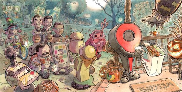 Love the amazing @nialleccles illustration anchoring Google Canada's new ThinkInsights infographic. #spookydigital