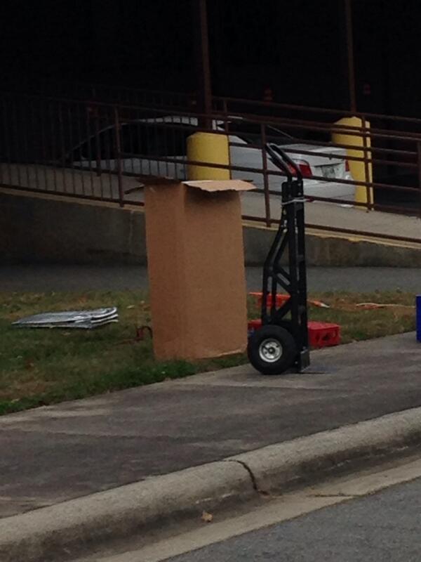 CarterCoyle's tweet image. Something chilly is in this box- a Fox8 Halloween surprise!  Tune in at 5 and 6! :)