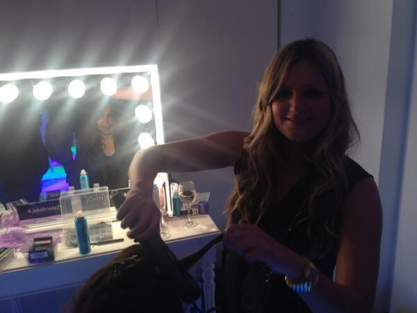 JohnFriedaSalon's tweet photo. #johnfrieda25 it is all happening... but it is all about the hair http://t.co/tdQ37Vzhej