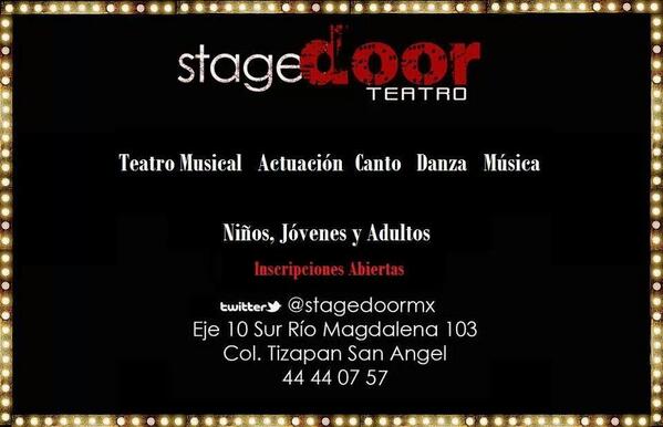 stagedoormx's tweet photo. #Actuación #Música #Danza #Canto #TeatroMusical http://t.co/t27NsgqvVx