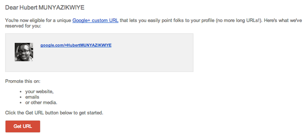 GuillaumCo's tweet image. RT @hubertmunya: L'annonce #socialmedia du jour : Les #VanityURL débarquent sur #GooglePlus