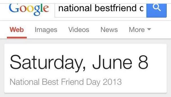 #nationalbestfriendday 
So who messed up this special day #Google or #Twitter
