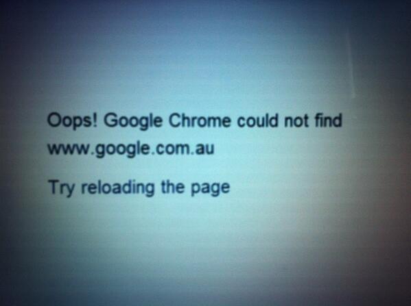 wellingtondany's tweet image. Google Chrome can&apos;t find Google! #Googleception
