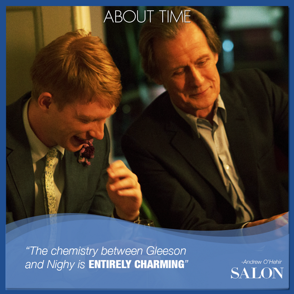 Don’t miss Domnhall Gleeson and Bill Nighy in #AboutTime – now playing everywhere.