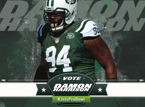 nyjets's tweet photo. 'Snacks' is the name, and 'Sacks' are the game. Let's send @BigDame900 to the Pro Bowl: http://t.co/kHV1nMPGGq http://t.co/0HAOOymXdI