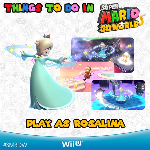 NintendoEurope's tweet image. Things To Do in SUPER MARIO 3D WORLD… No.7: PLAY AS ROSALINA #SM3DW