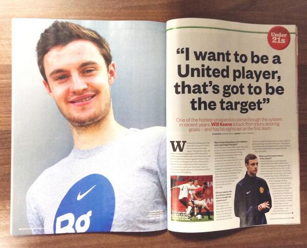 ManUtd's tweet photo. "Januzaj is a perfect example [to follow]. He's had a chance &amp; has taken it." – Will Keane in the new Inside United. http://t.co/bK8bEQKdK9