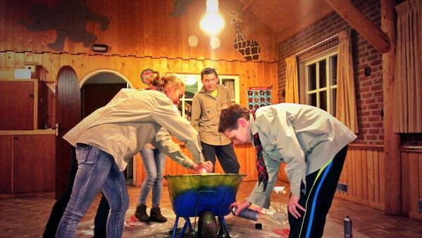 De scouts van scouting Woezik bereiden zich voor op de kruiwagentrophy van <a href="/scregiozon/">Scouting Regio ZON</a>.
