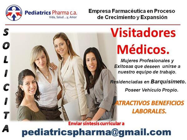 PediatricsPharm's tweet photo. Pediatrics Pharma C.A te invita a participar en la captación de Talento Humano. @medicaaldia @elimpulsocom http://t.co/Ym5wbDVNyY