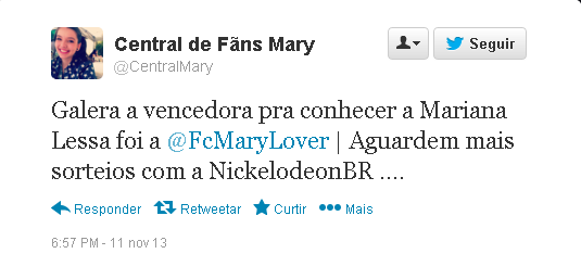 Juliefantasmars's tweet photo. Hj eu ganhei um concurso, e não foi só eu não a @CentralMary esta usando o nome de vcs pra isso @NickelodeonBR http://t.co/gSLwEUy9AT