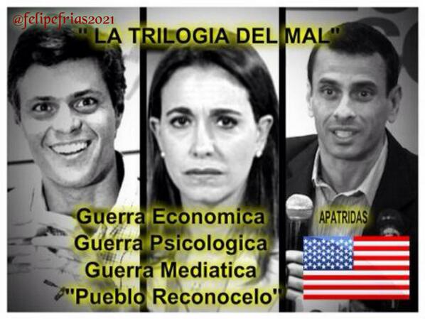 FelipeFrias2021's tweet photo. RT #TROPA CARCEL PARA ESTOS TRES PARASITOS QUE SON LA TRILOGIA DEL MAL #CeroToleranciaALaEspeculacion @carvajalinop http://t.co/LECwSc6OBz