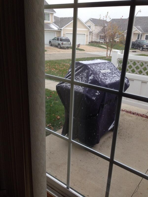 First snow! It's not much, but still exciting! #letitsnow #iawx