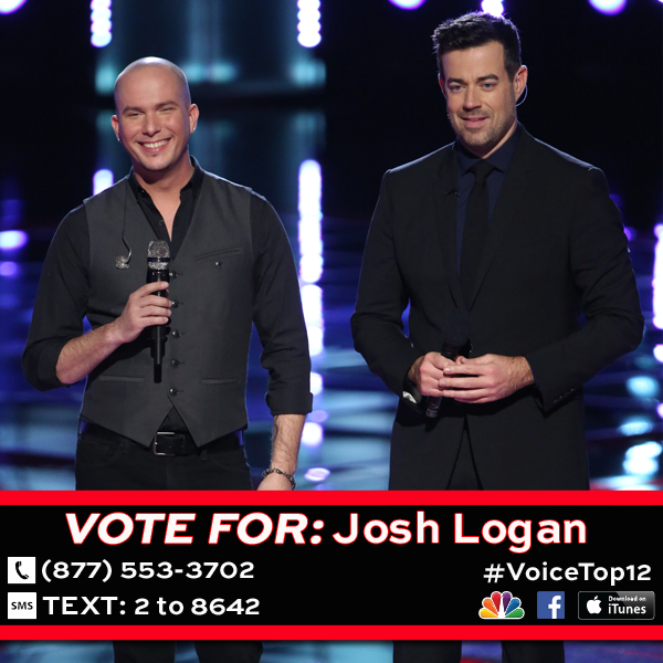 NBCTheVoice's tweet photo. Retweet if you’re voting for @Josh_Logan! http://t.co/Ujej3qYjpt #VoiceTop12 http://t.co/3y95z50evW